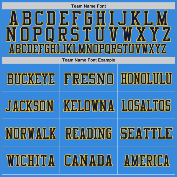 Custom Powder Blue Navy-Gold Mesh Authentic Throwback Football Jersey