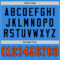 ElectricBlue0140-3 Custom Powder Blue Orange-Black Mesh Authentic Throwback Football Jersey