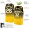 Custom Black White-Gold Authentic Fade Fashion Basketball Jersey