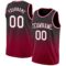 Custom Black White-Maroon Authentic Fade Fashion Basketball Jersey