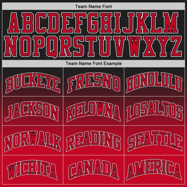 Custom Black Red-White Authentic Fade Fashion Basketball Jersey