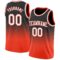 Custom Black White-Orange Authentic Fade Fashion Basketball Jersey