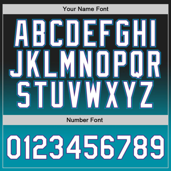 Custom Black White-Teal Authentic Fade Fashion Basketball Jersey