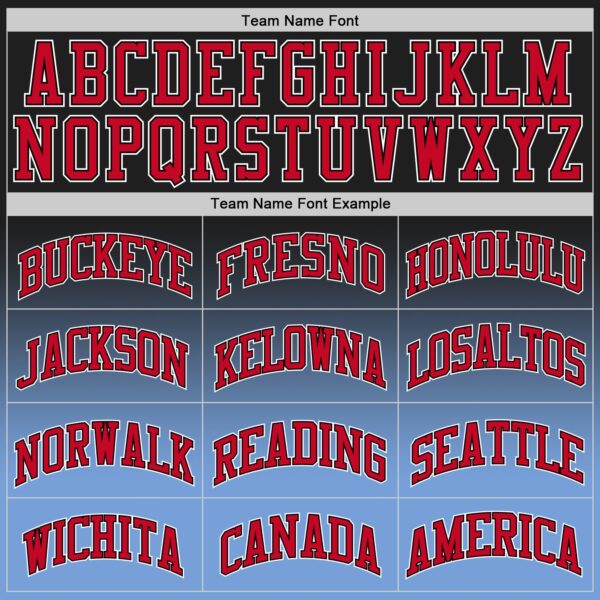 Custom Black Red-Light Blue Authentic Fade Fashion Basketball Jersey