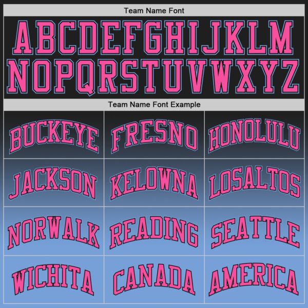Custom Black Pink-Light Blue Authentic Fade Fashion Basketball Jersey
