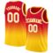Custom Red White-Gold Authentic Fade Fashion Basketball Jersey