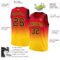 Custom Red Black-Gold Authentic Fade Fashion Basketball Jersey