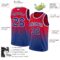 Custom Red Royal-White Authentic Fade Fashion Basketball Jersey
