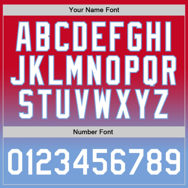 Custom Red White-Light Blue Authentic Fade Fashion Basketball Jersey