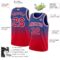 Custom Royal Red-White Authentic Fade Fashion Basketball Jersey