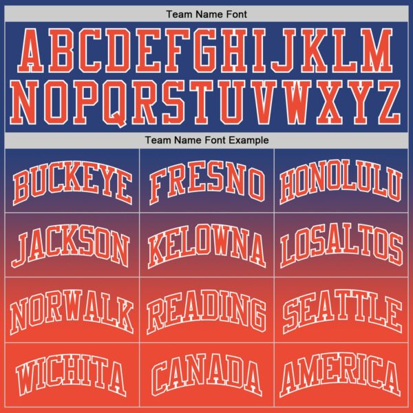 Custom Royal Orange-White Authentic Fade Fashion Basketball Jersey