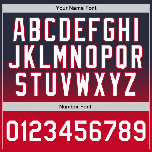 Custom Navy White-Red Authentic Fade Fashion Basketball Jersey