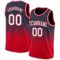 Custom Navy White-Red Authentic Fade Fashion Basketball Jersey