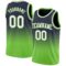 Custom Navy White-Neon Green Authentic Fade Fashion Basketball Jersey
