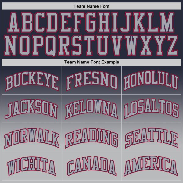 Custom Navy Gray-Red Authentic Fade Fashion Basketball Jersey