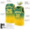 Custom Kelly Green Gold-White Authentic Fade Fashion Basketball Jersey