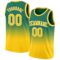 Custom Kelly Green Gold-White Authentic Fade Fashion Basketball Jersey
