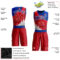 Custom Figure Red-Royal Round Neck Sublimation Basketball Suit Jersey