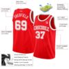 Custom Fire Red White Authentic Basketball Jersey