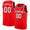 Custom Fire Red White-Black Authentic Basketball Jersey