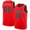 Custom Fire Red Black-Gray Authentic Basketball Jersey