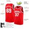 Custom Fire Red White-Gray Authentic Basketball Jersey