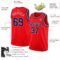 Custom Fire Red Navy-Gray Authentic Basketball Jersey