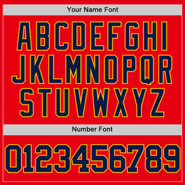 Custom Fire Red Navy-Gold Authentic Basketball Jersey