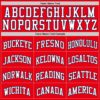 Custom Fire Red White-Navy Authentic Basketball Jersey