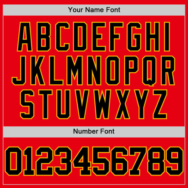 Custom Fire Red Black-Gold Authentic Basketball Jersey