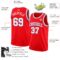 Custom Fire Red White-Light Blue Authentic Basketball Jersey