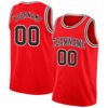 Custom Fire Red Black-White Authentic Basketball Jersey