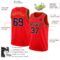 Custom Fire Red Navy-Old Gold Authentic Basketball Jersey