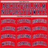 Custom Fire Red Navy-White Authentic Basketball Jersey