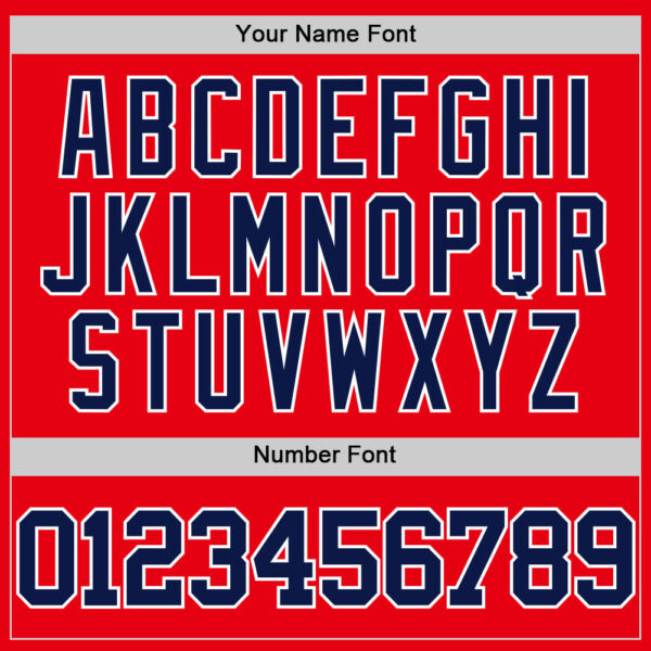 Custom Fire Red Navy-White Authentic Basketball Jersey