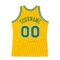 Custom Gold Kelly Green-White Authentic Throwback Basketball Jersey