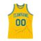 Custom Gold Kelly Green-White Authentic Throwback Basketball Jersey