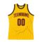 Custom Gold Brown-Orange Authentic Throwback Basketball Jersey