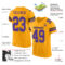 Gold0157-1 Custom Gold Purple-Black Mesh Authentic Football Jersey