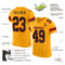Gold0159-1 Custom Gold Black-Red Mesh Authentic Football Jersey
