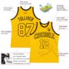 Custom Gold Gold-Brown Authentic Throwback Basketball Jersey