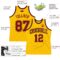 Custom Gold Maroon-Black Authentic Throwback Basketball Jersey