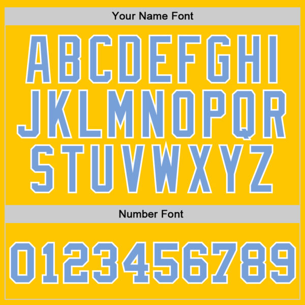 Custom Gold Light Blue-White Authentic Throwback Basketball Jersey