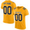 Custom Gold Black-White Mesh Authentic Football Jersey