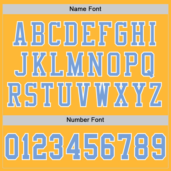 Custom Gold Light Blue-White Mesh Authentic Football Jersey