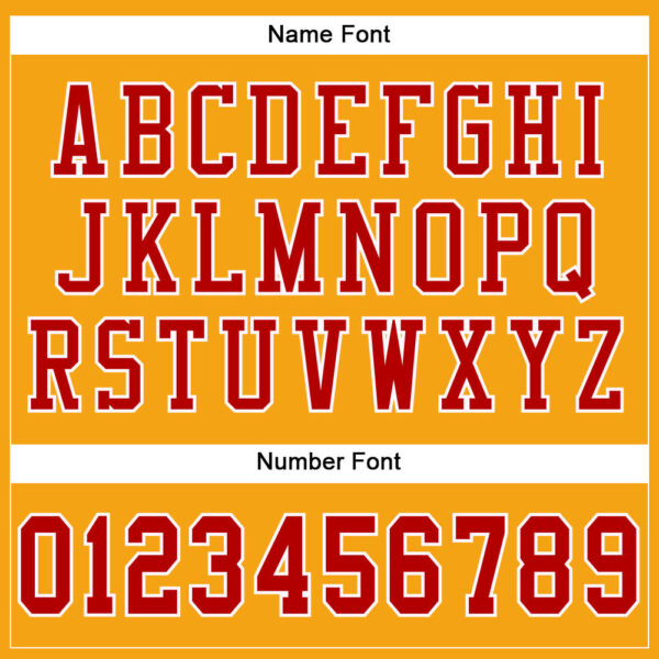 Custom Gold Red-White Mesh Authentic Football Jersey