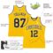 Custom Gold Black-Cream Authentic Throwback Basketball Jersey
