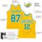 Custom Gold Teal-White Authentic Throwback Basketball Jersey