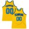 Custom Gold Blue-Navy Authentic Throwback Basketball Jersey