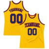 Custom Gold Royal-Red Authentic Throwback Basketball Jersey